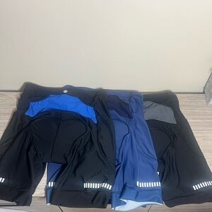 3 Pairs of HealthYoga 4D Padded Cycling Riding Biker Shorts Large